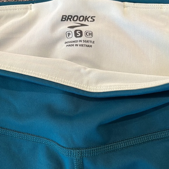 Brooks capri running leggings - Rock n Roll series logo teal - Picture 3 of 4